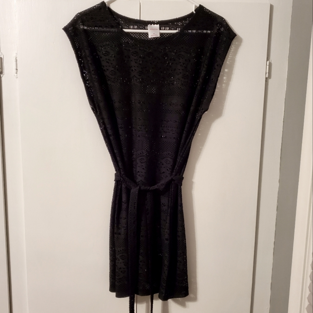 Women's Merona Crochet Lace Swimsuit Coverup W/ Removable Waist Tie